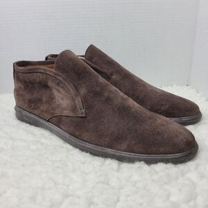 Peter Millar Excursionist Men's Chukka Boots Size 11 .5 Brown Suede Laceless